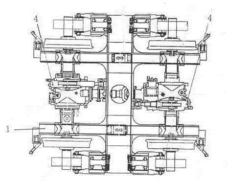 Bogie applicable to urban rail transit engineering vehicle