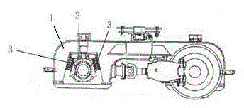 Bogie applicable to urban rail transit engineering vehicle