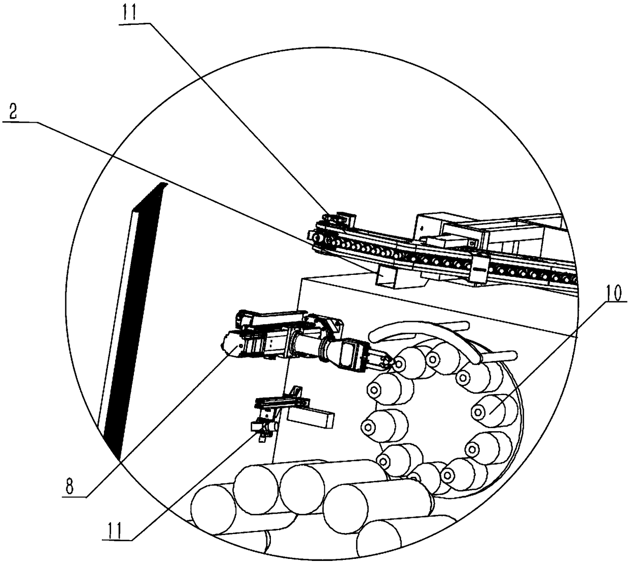 Drug bottle transfer method and transfer system