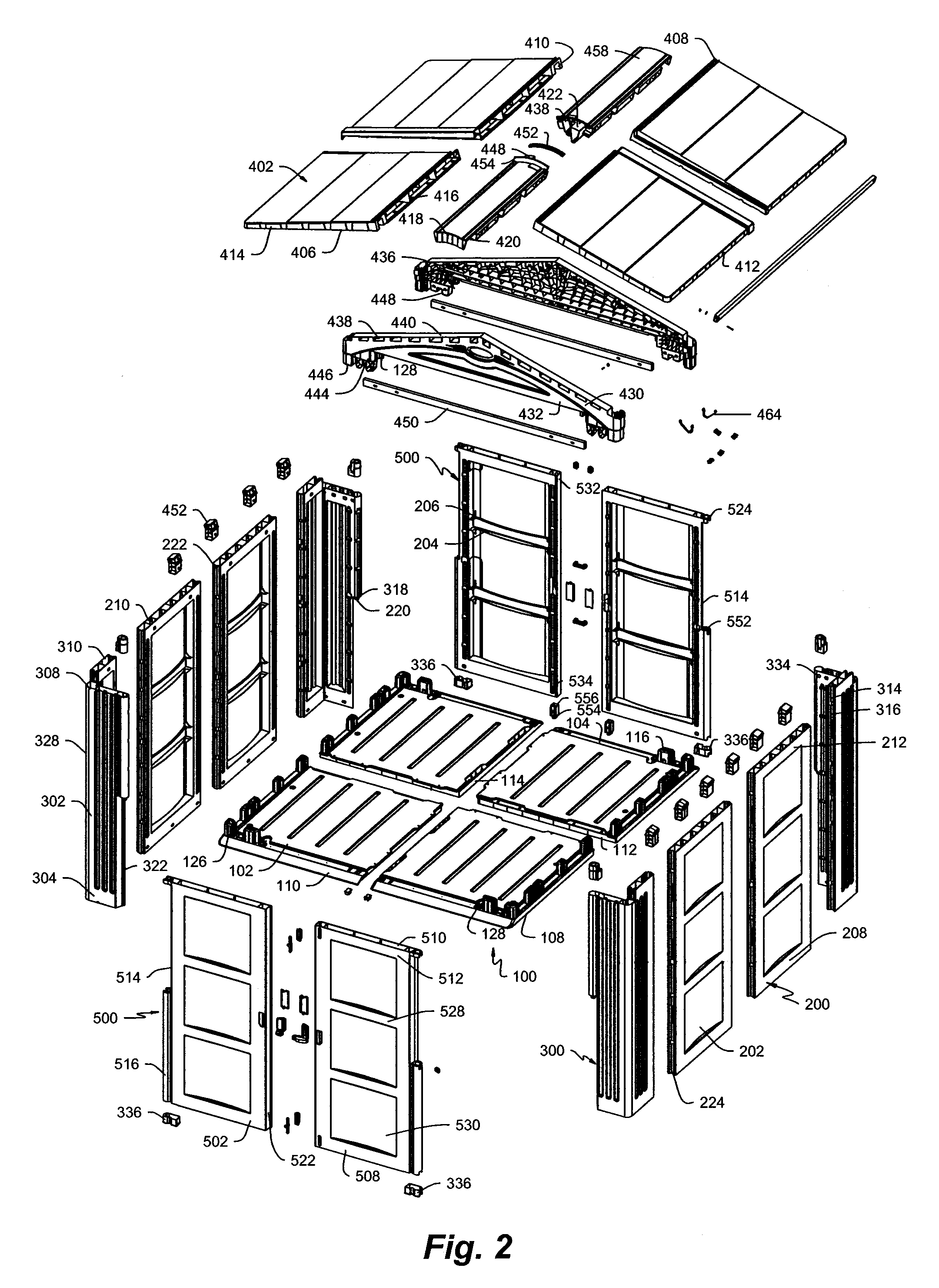 Plastic expandable utility shed