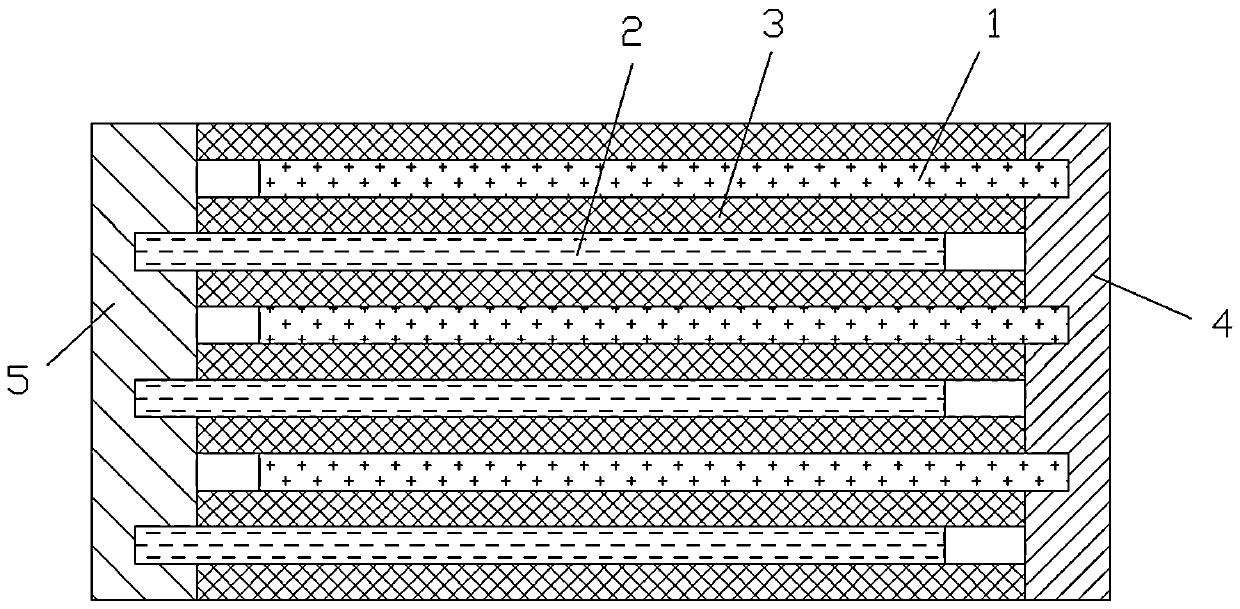 Lithium battery leading-out electrode with high charge-discharge rate