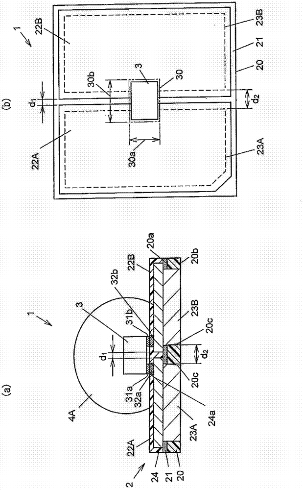 Light-emitting element mounting substrate and LED package