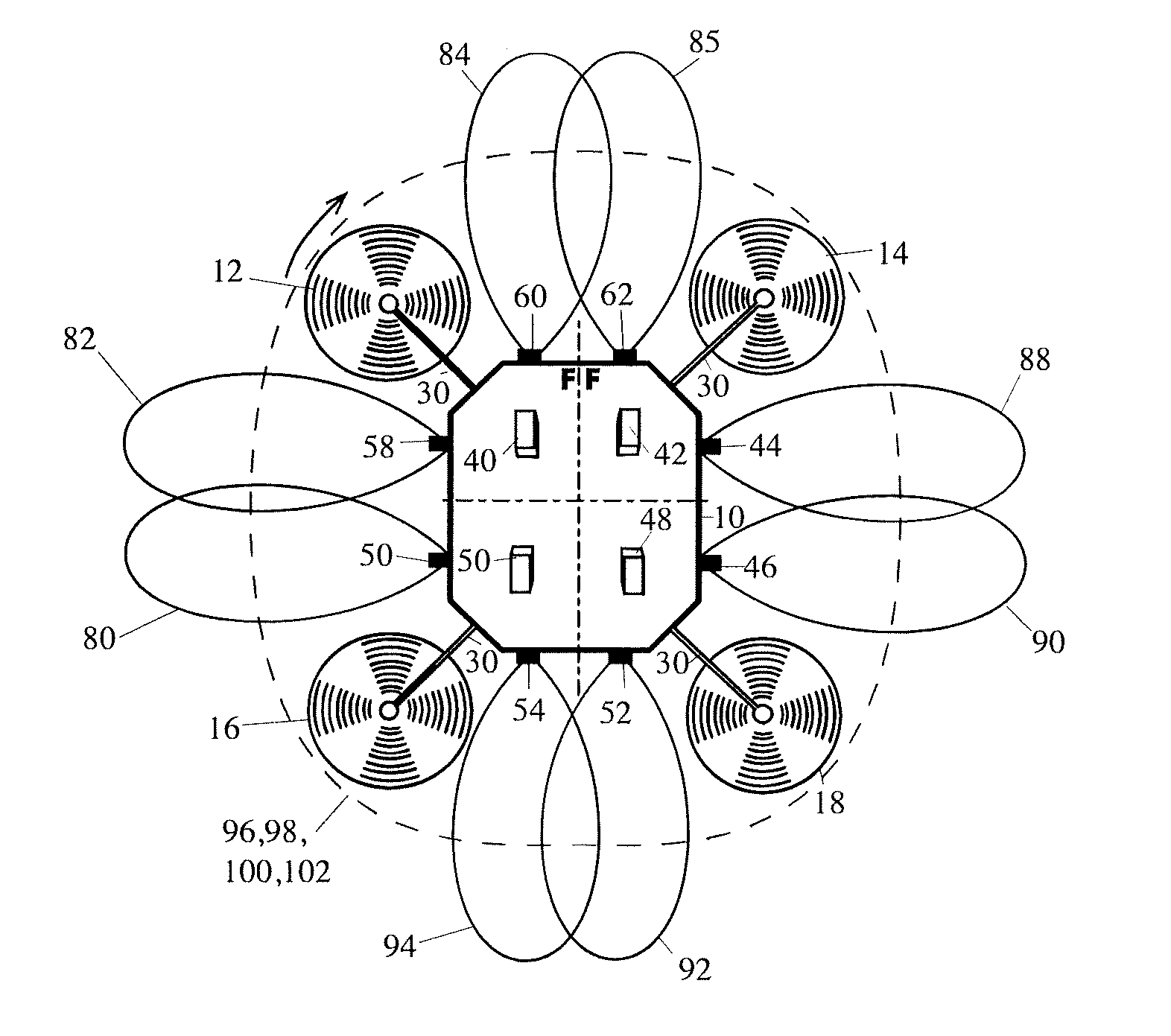 Micro unmanned aerial vehicle and method of control therefor