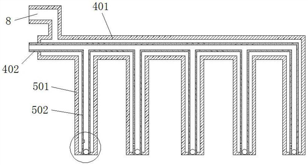 Energy-saving hot water circulation system constructed from double-layer pipes