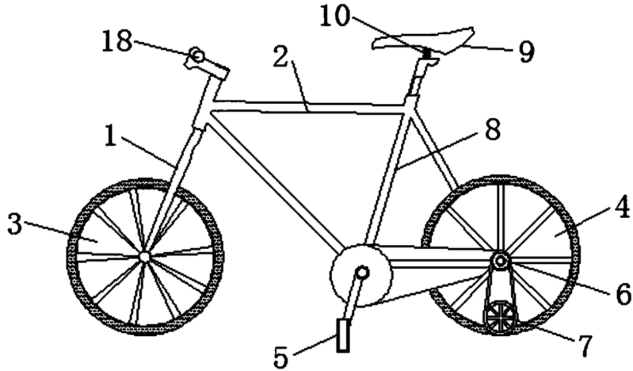 Baby carriage with shock absorbing effect