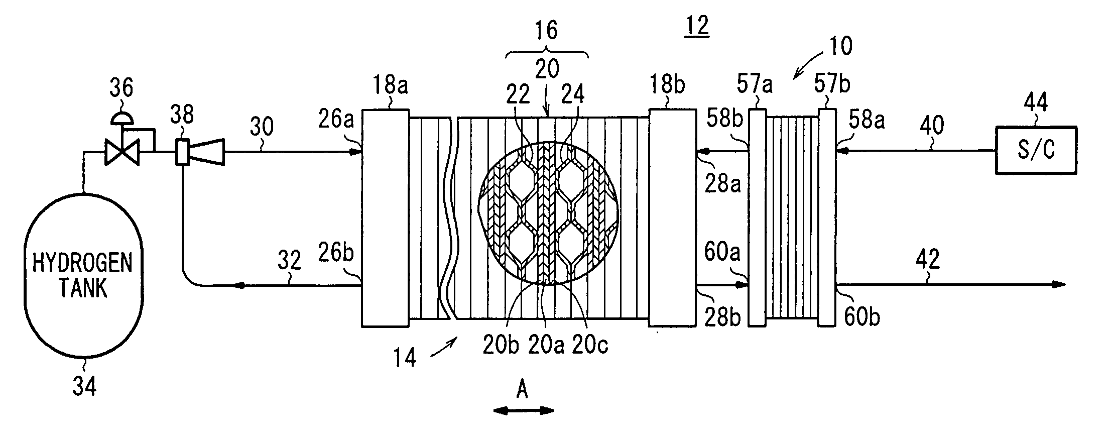 Reactant gas humidification apparatus and reactant gas humidification method