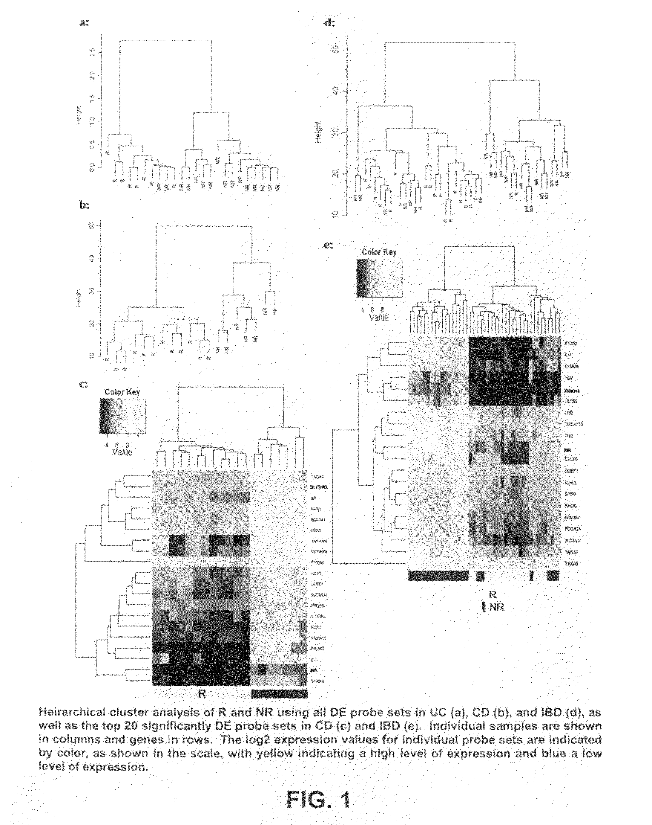 Mucosal gene signatures