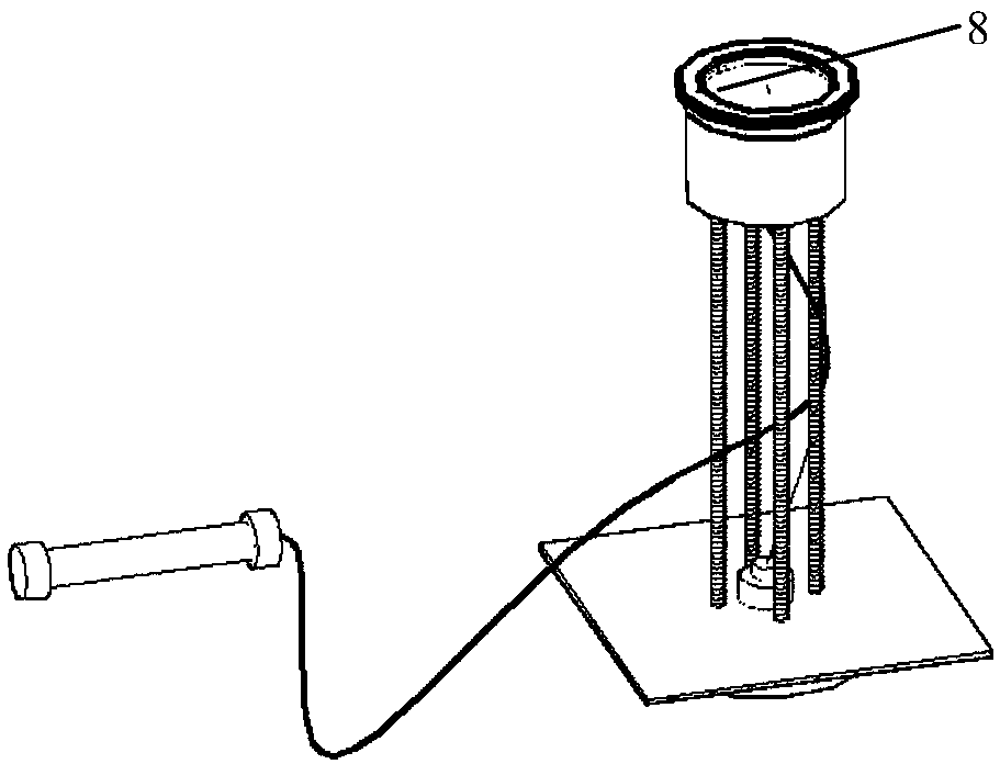 Device for jointly testing internal force and external force of shield tunnel duct piece and manufacturing and burying method