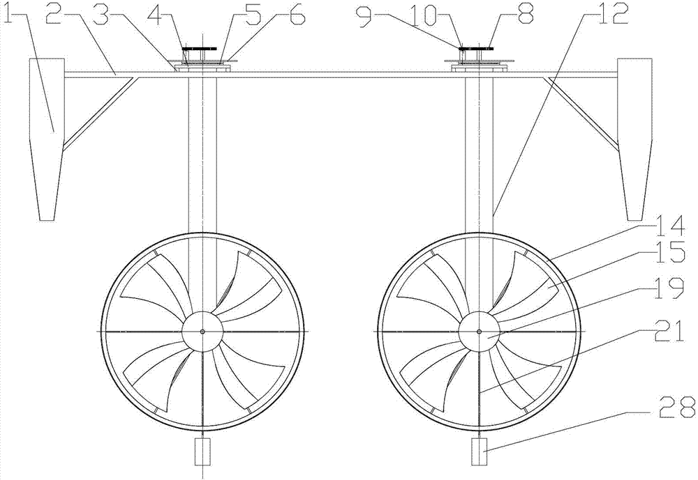 Tidal current energy power generation device capable of being used in low-speed environment