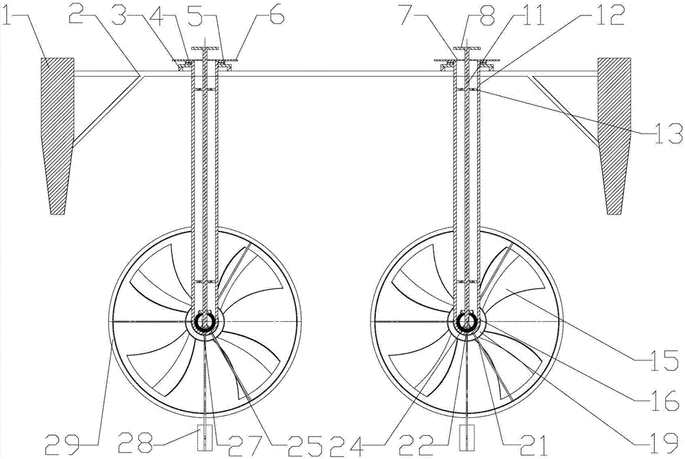 Tidal current energy power generation device capable of being used in low-speed environment