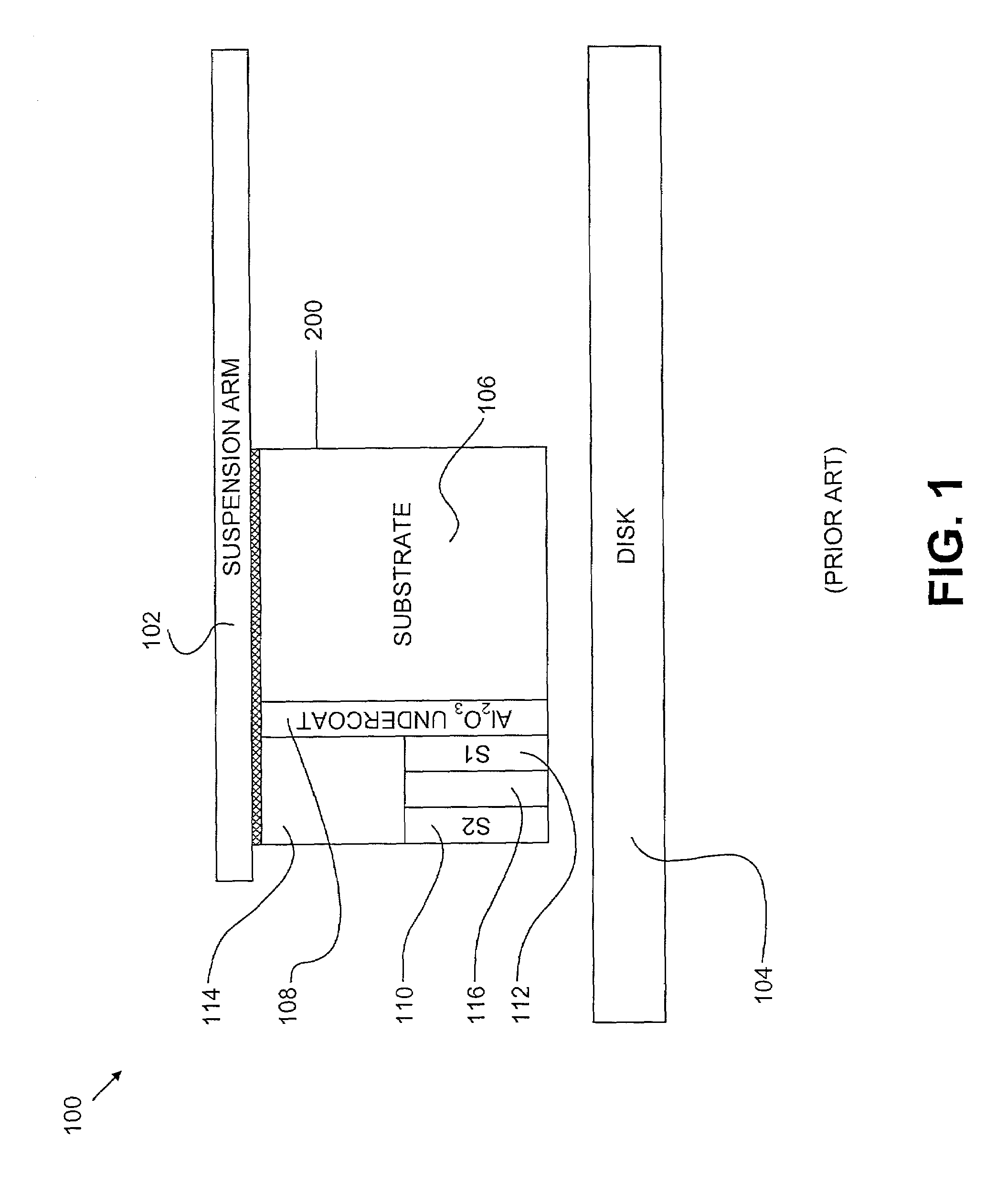 Reduction of interference pickup in heads for magnetic recording by minimizing parasitic capacitance