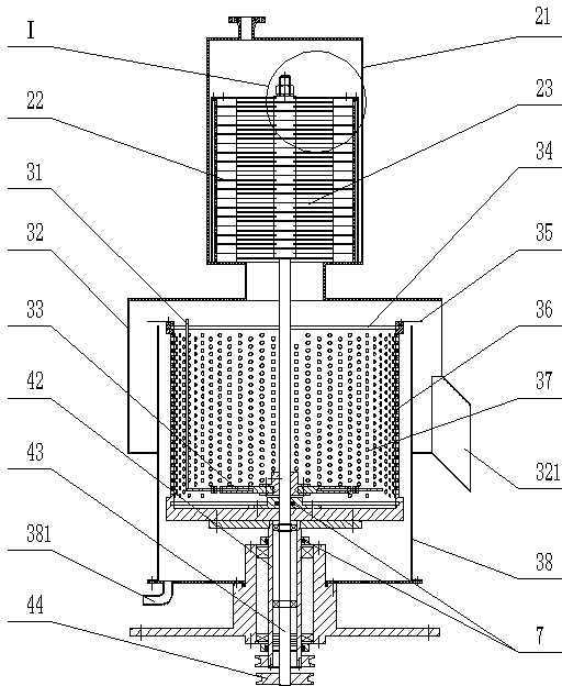 Sludge breaking and centrifugal filtration integrated machine