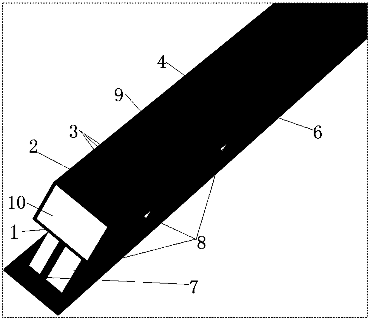 Wineglass-shaped section steel-concrete composite beam and construction method thereof