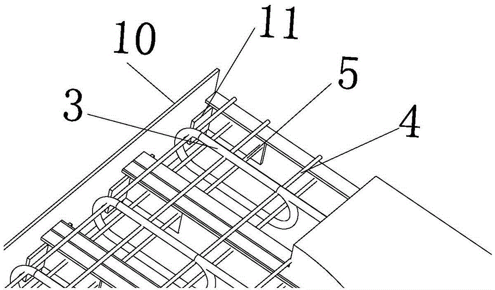 Flanged groove type FRP (Fiber Reinforce Plastic) plate-concrete combination bridge deck