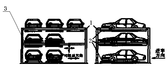 Control system for three-dimensional parking garage