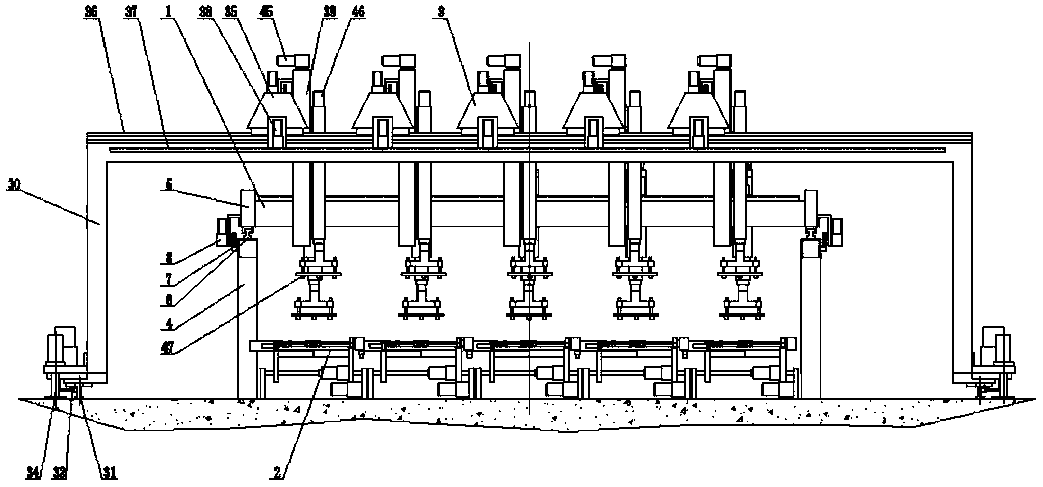 Robot device for automatically shimming transformer