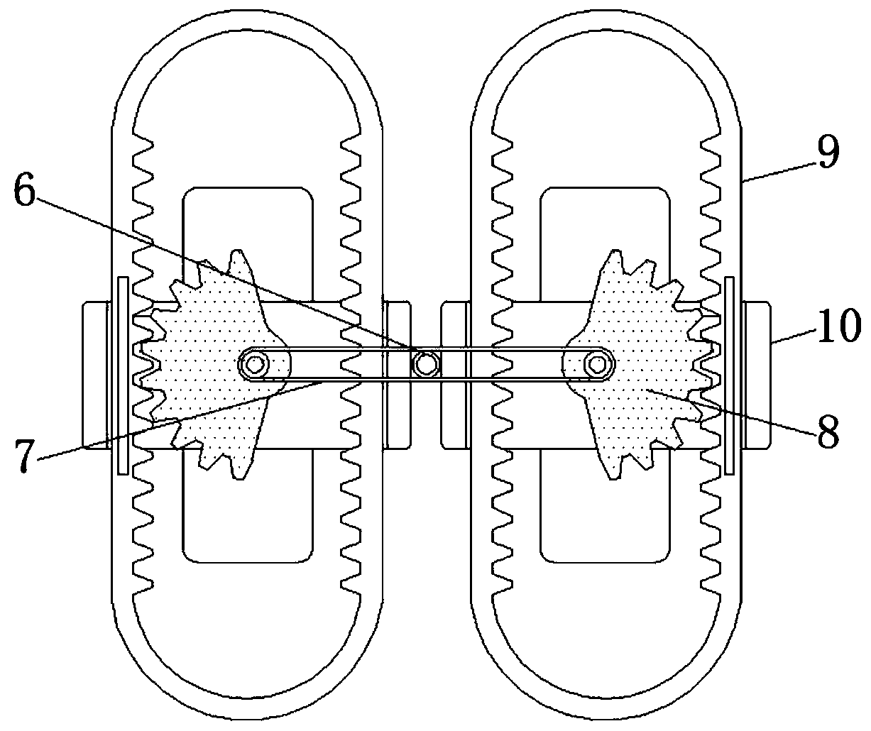 Convenient intermittent leg muscle massage rehabilitation device