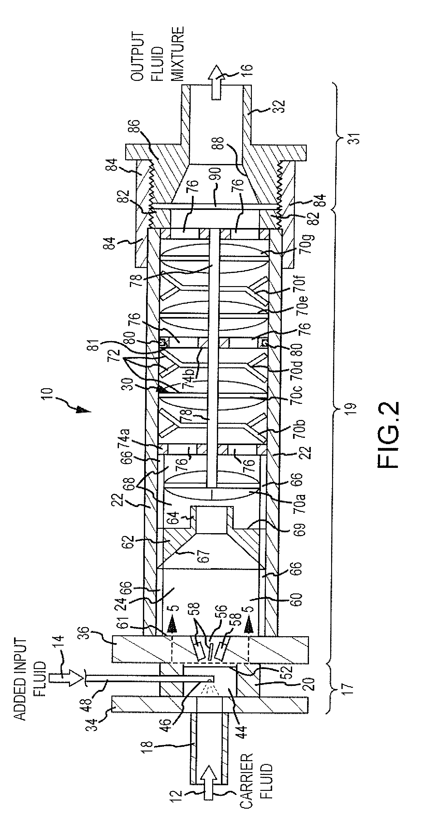 Static Fluid Mixer and Method