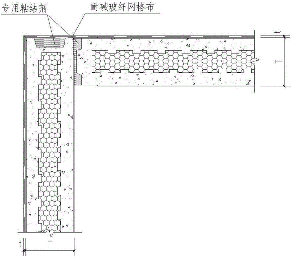 Integrally decorated abnormity prefabricated core sandwich concrete panel