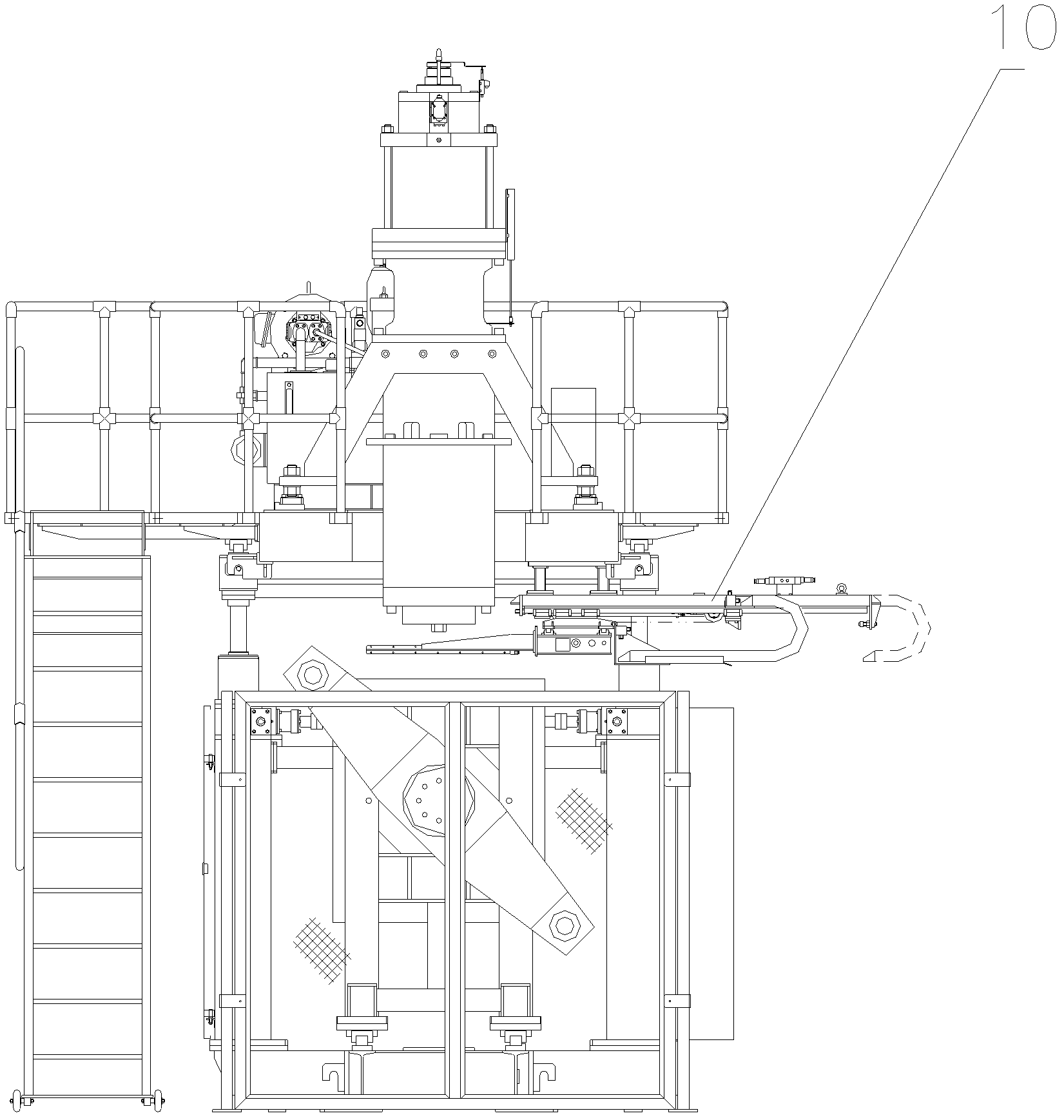 Stretching type blow molding machine as well as blow molding method and product thereof