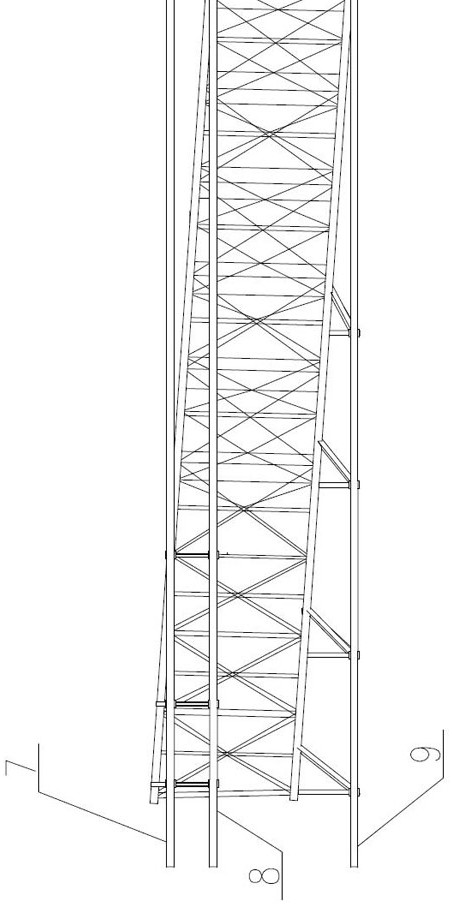 Supporting system for rapid pushing of spatial double-fold-line steel truss girder