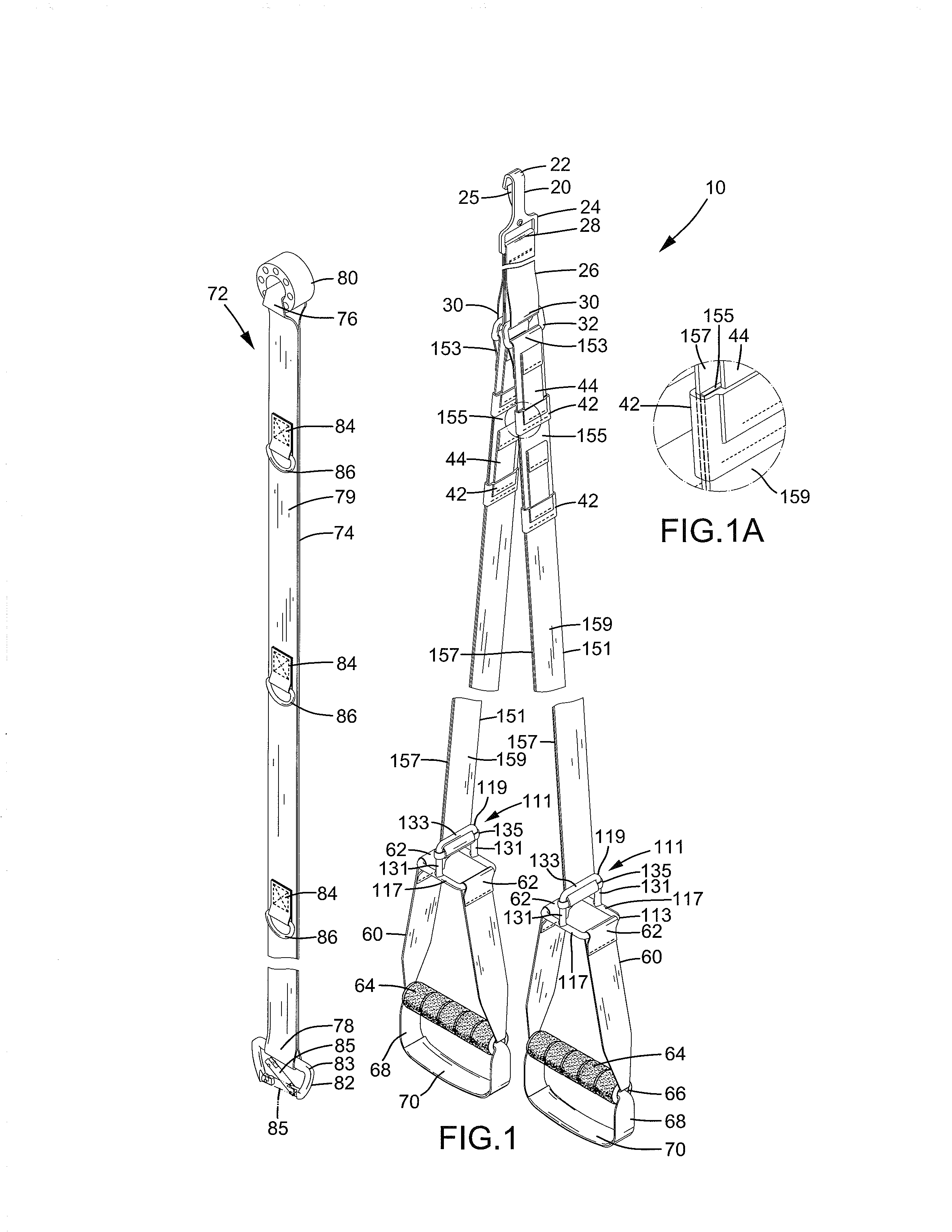 Exerciser with Easy-to-Adjust Inelastic Straps