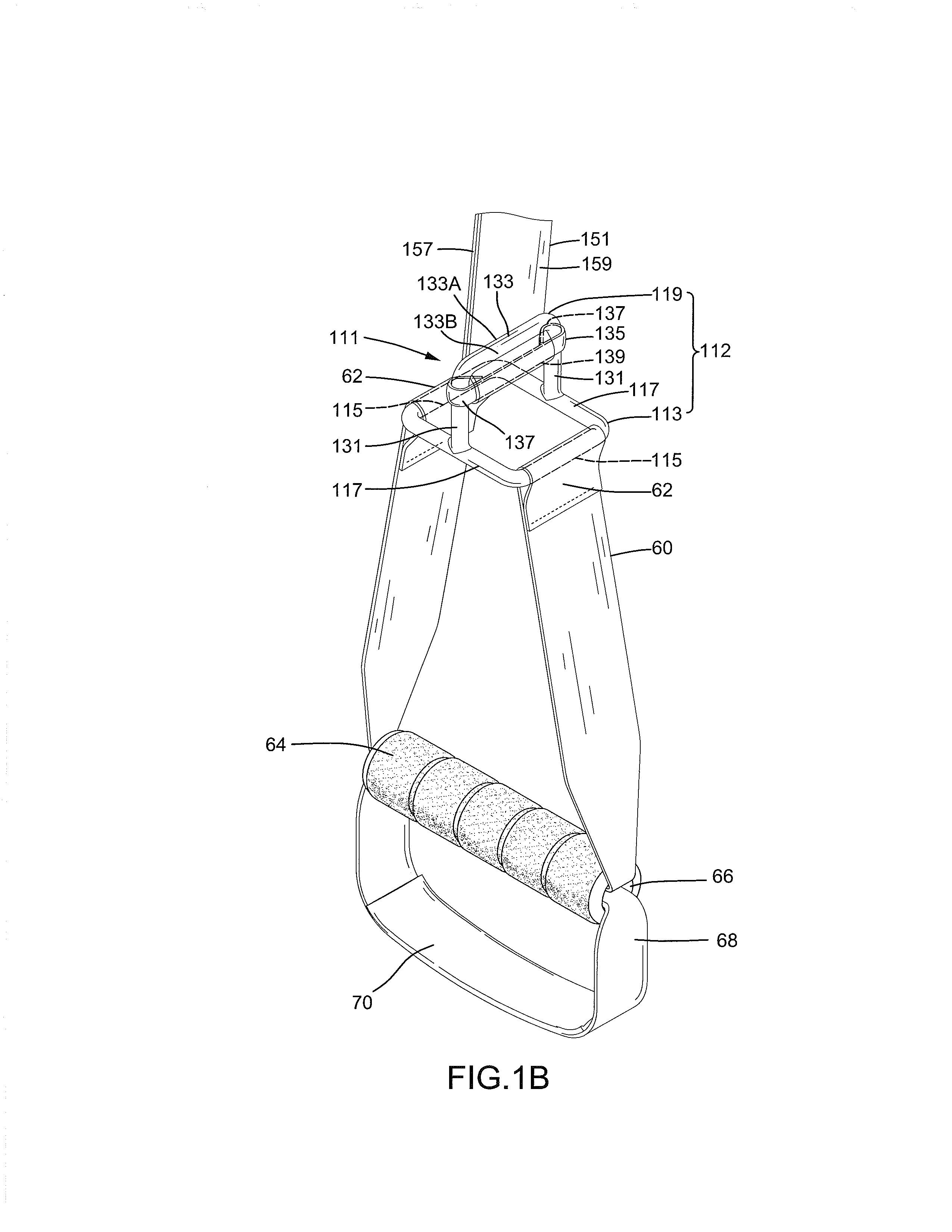 Exerciser with Easy-to-Adjust Inelastic Straps