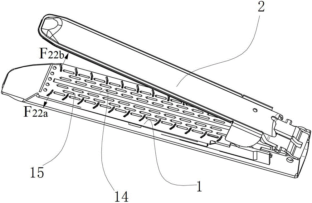 Tissue clamping member of linear cutting anastomat and nail granary of tissue clamping member