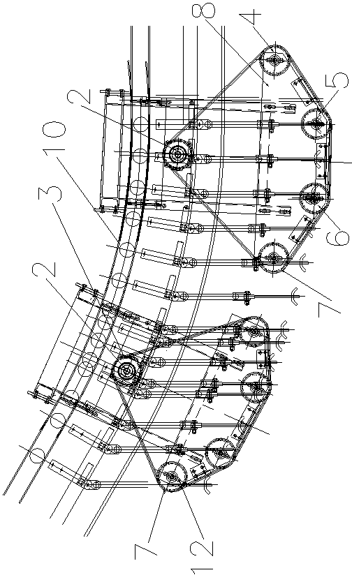 Automatic synchronous swing device for electrophoresis production line