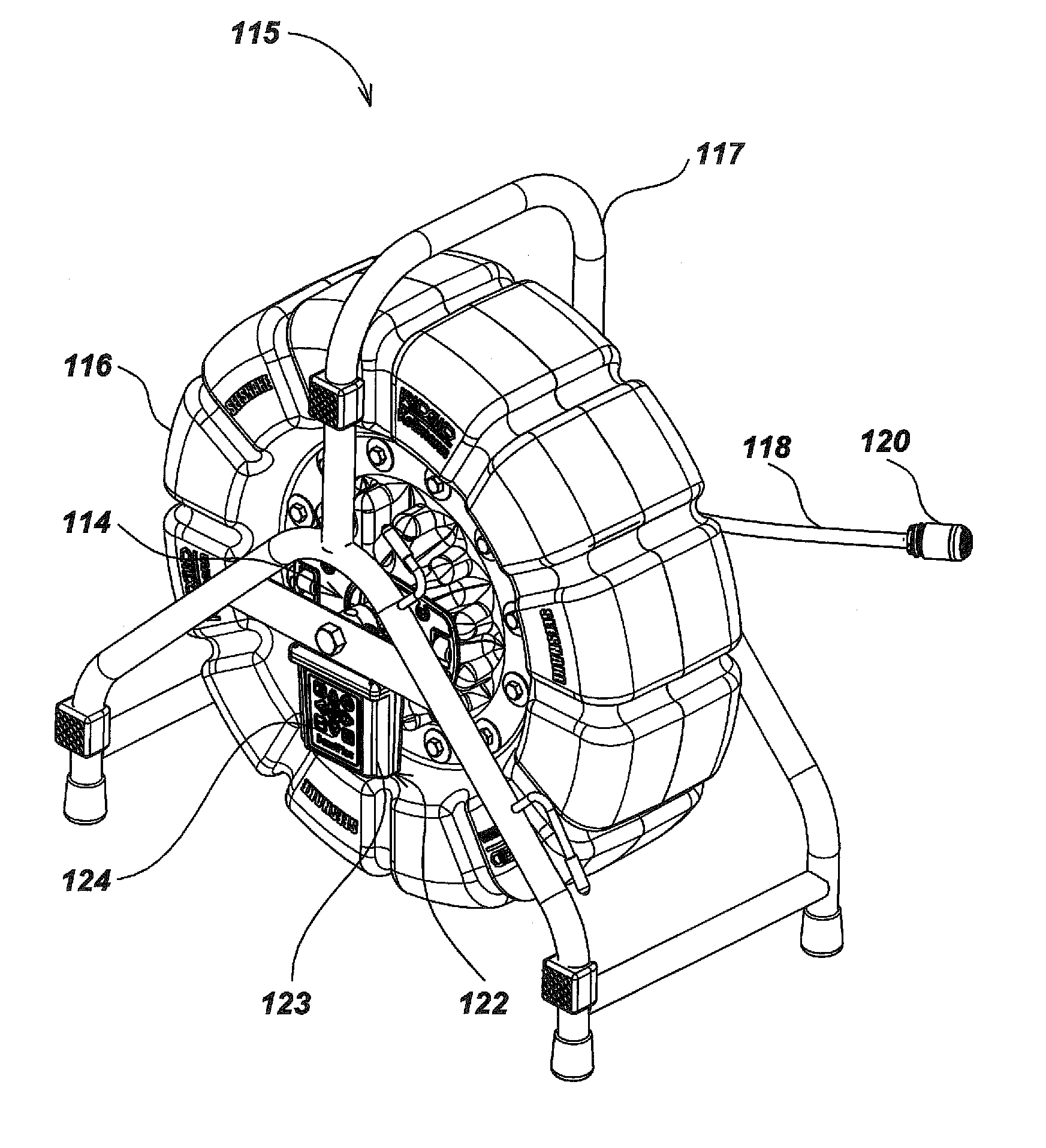 Pipe inspection cable counter and overlay management system