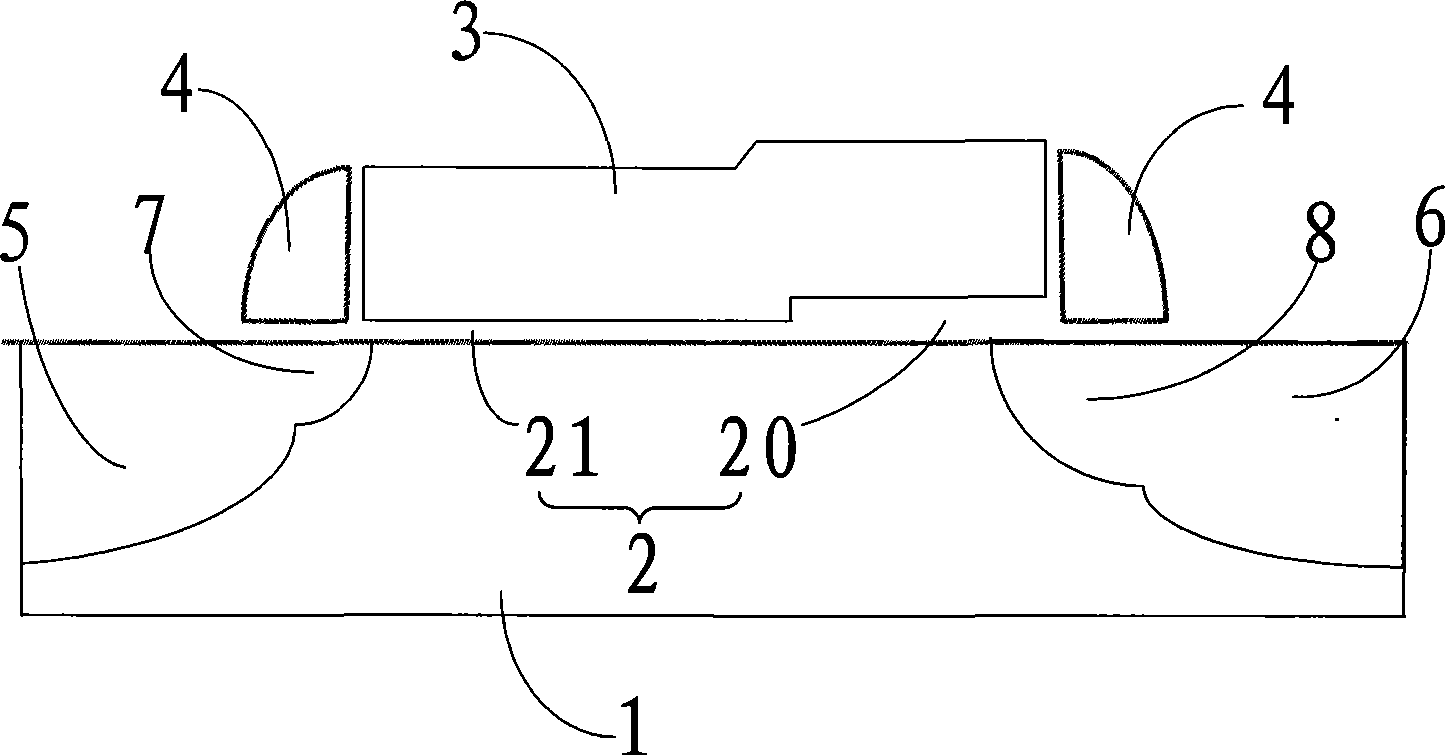 Metal oxide semiconductor field effect transistor