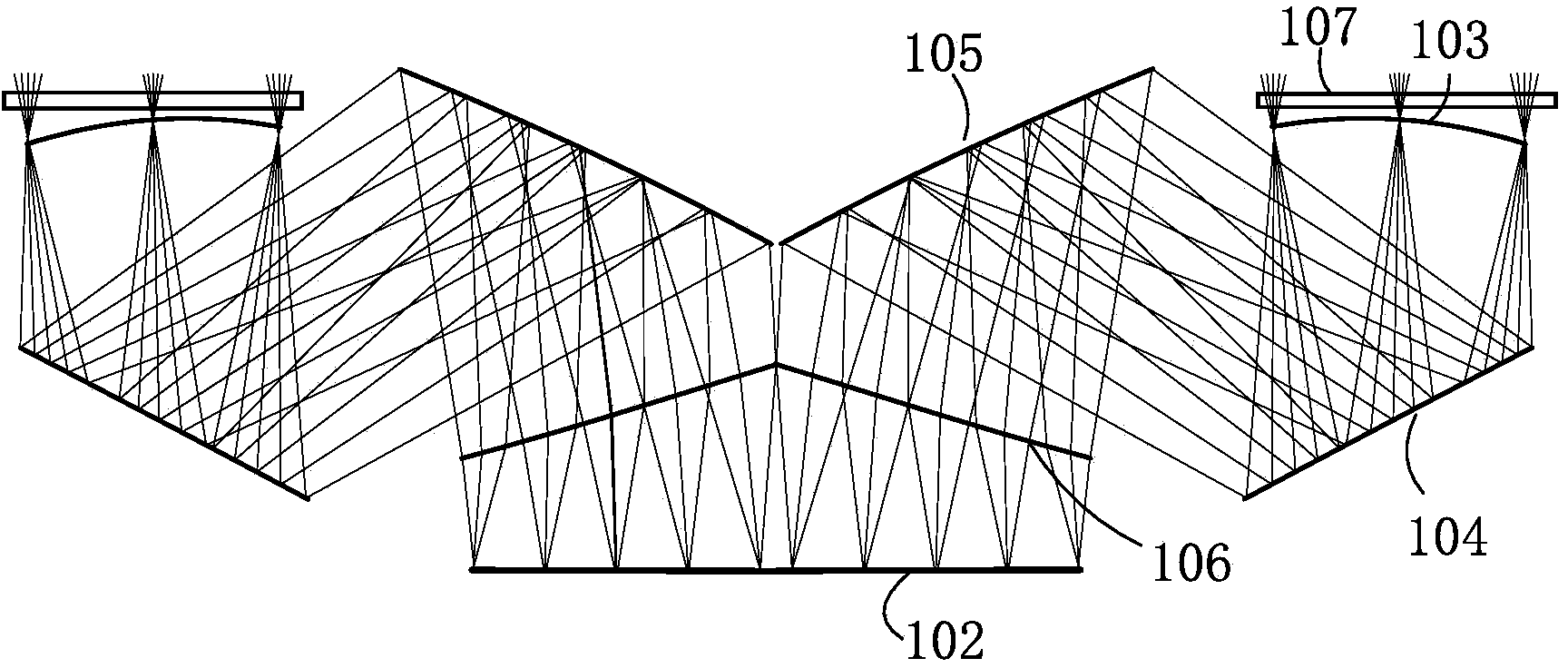 Multichannel optical receiving antenna for visible light communication