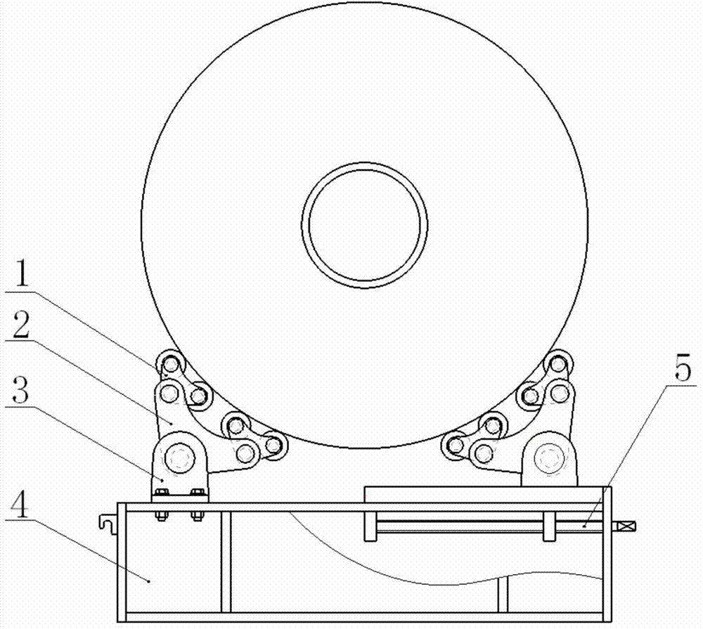 Universal supporting device for solid-propellant rocket engines