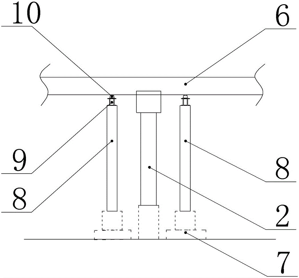 Rapid repair method for three-stand-column structure bridge with damaged lateral stand columns and undamaged beam and slab structure