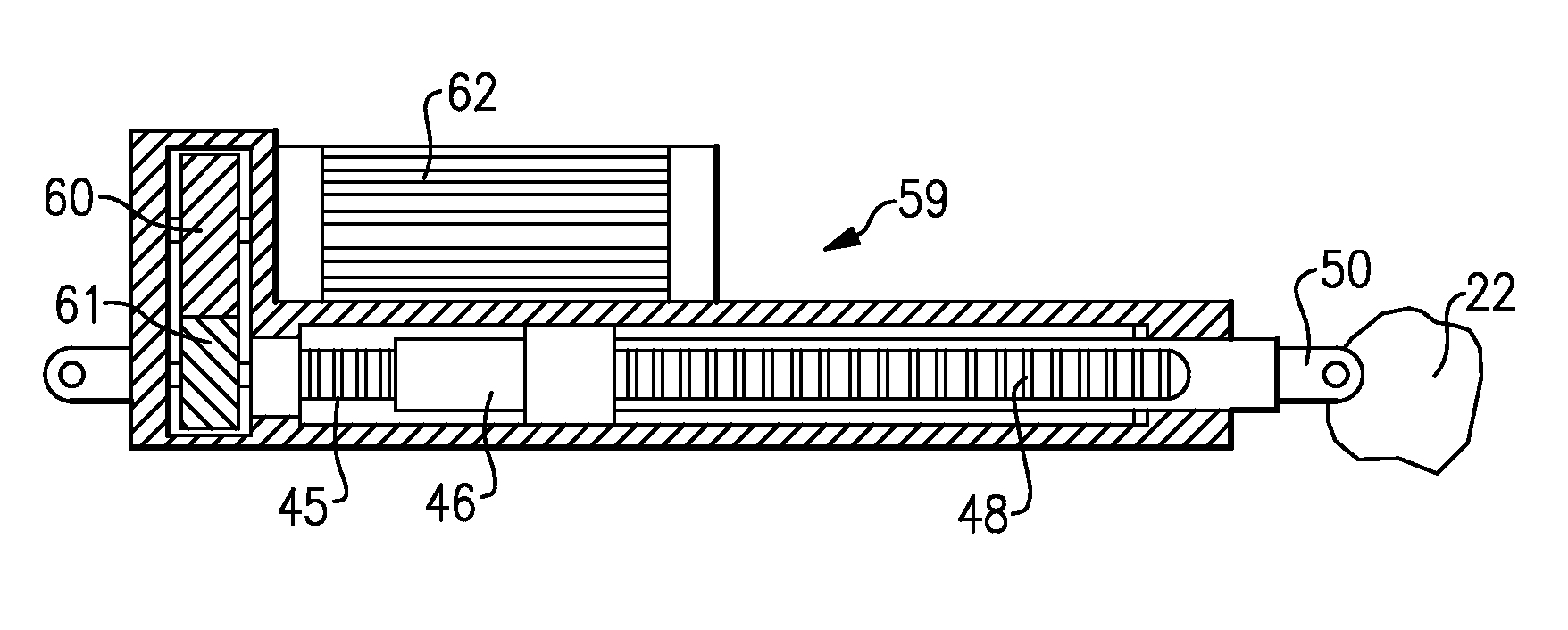 Compact electromechanical actuator