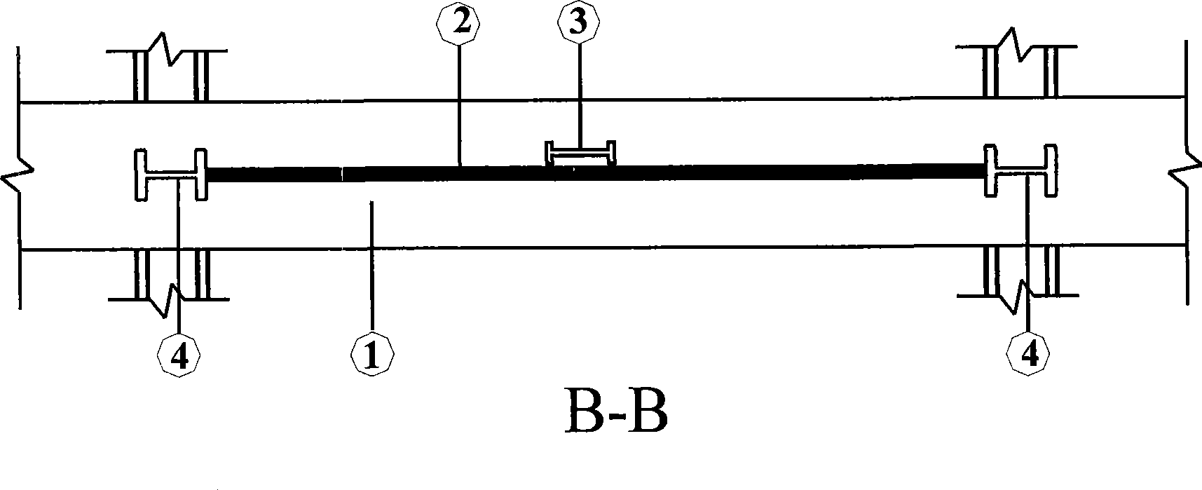 Steel tube concrete - steel support - concrete combined shear wall and manufacturing method thereof