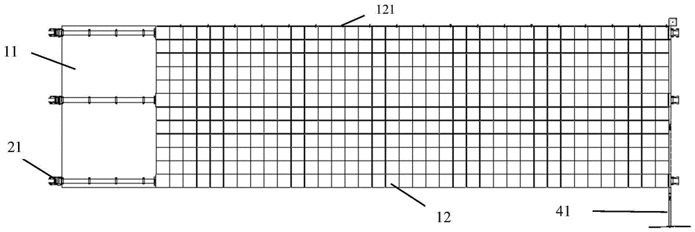 Palletized goods packing device