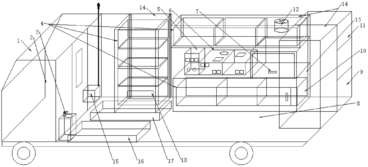 Mobile laboratory for gaseous pollutant inspection