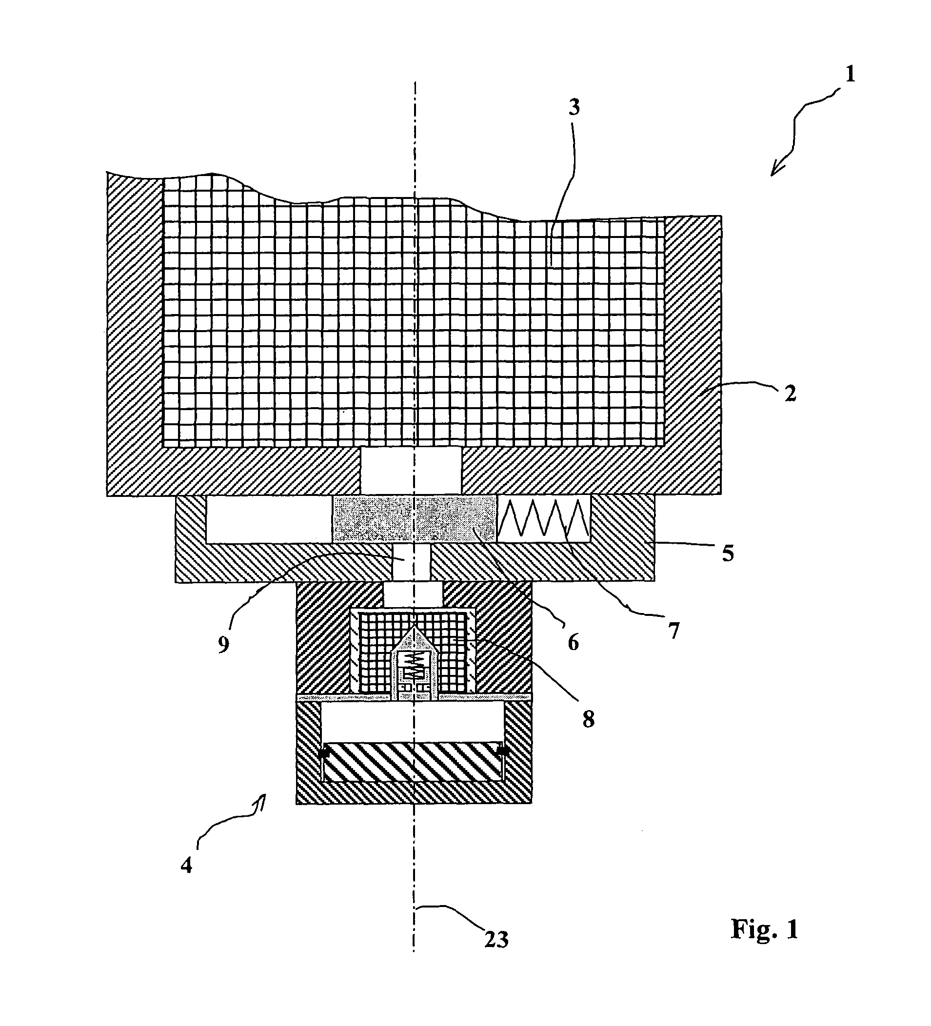 Ammunition firing device incorporating a firing pin