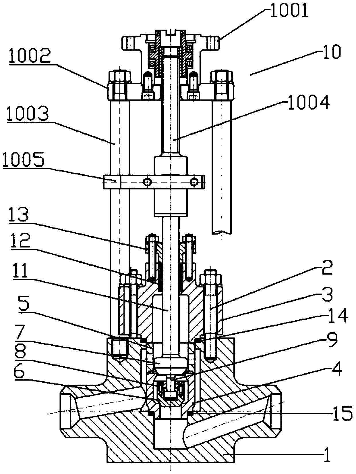 Quick-repair wash-free dual-valve-element shut-off valve convenient to replace