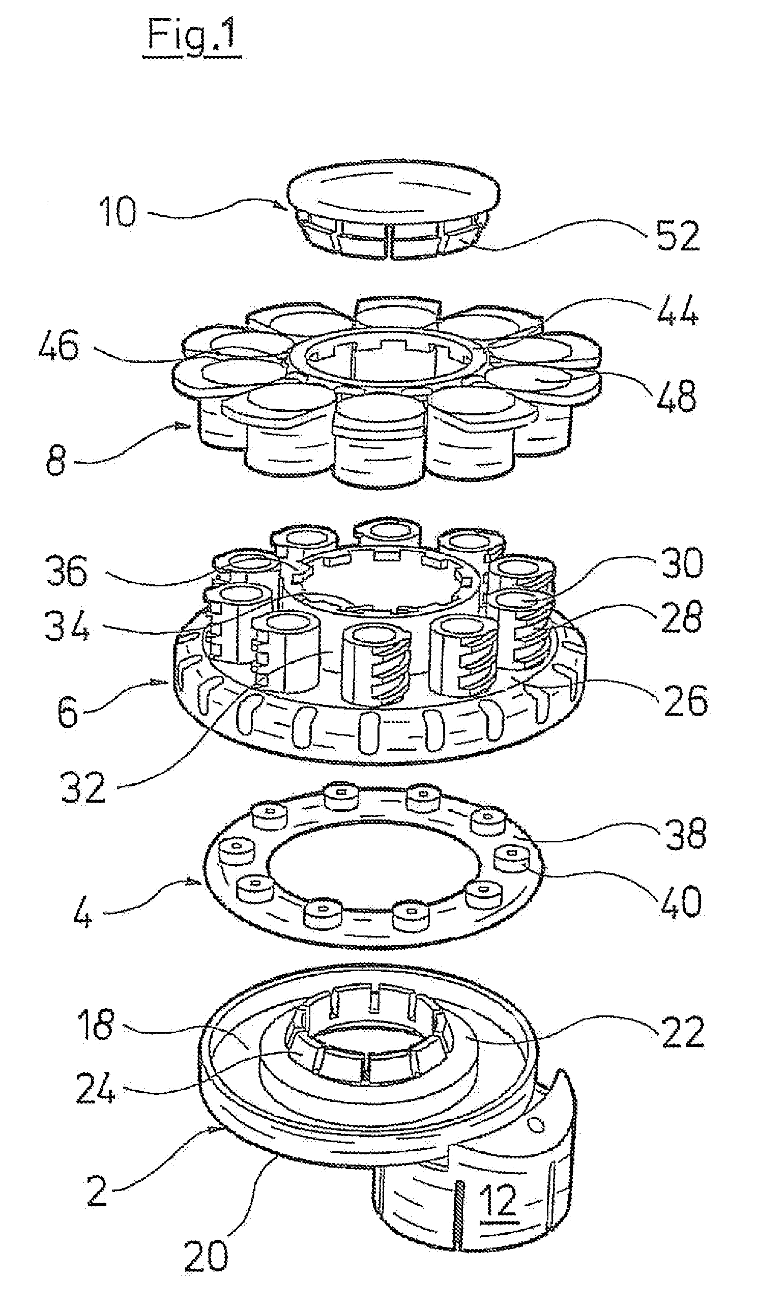 Device for the extraction of liquids