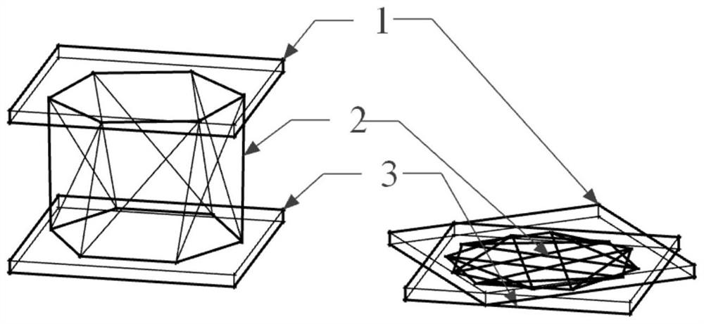 Composite anti-explosion structure based on Kresling origami and design method of composite anti-explosion structure