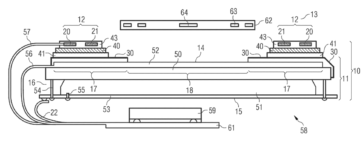 Display arrangement and method for fabrication of a display arrangement