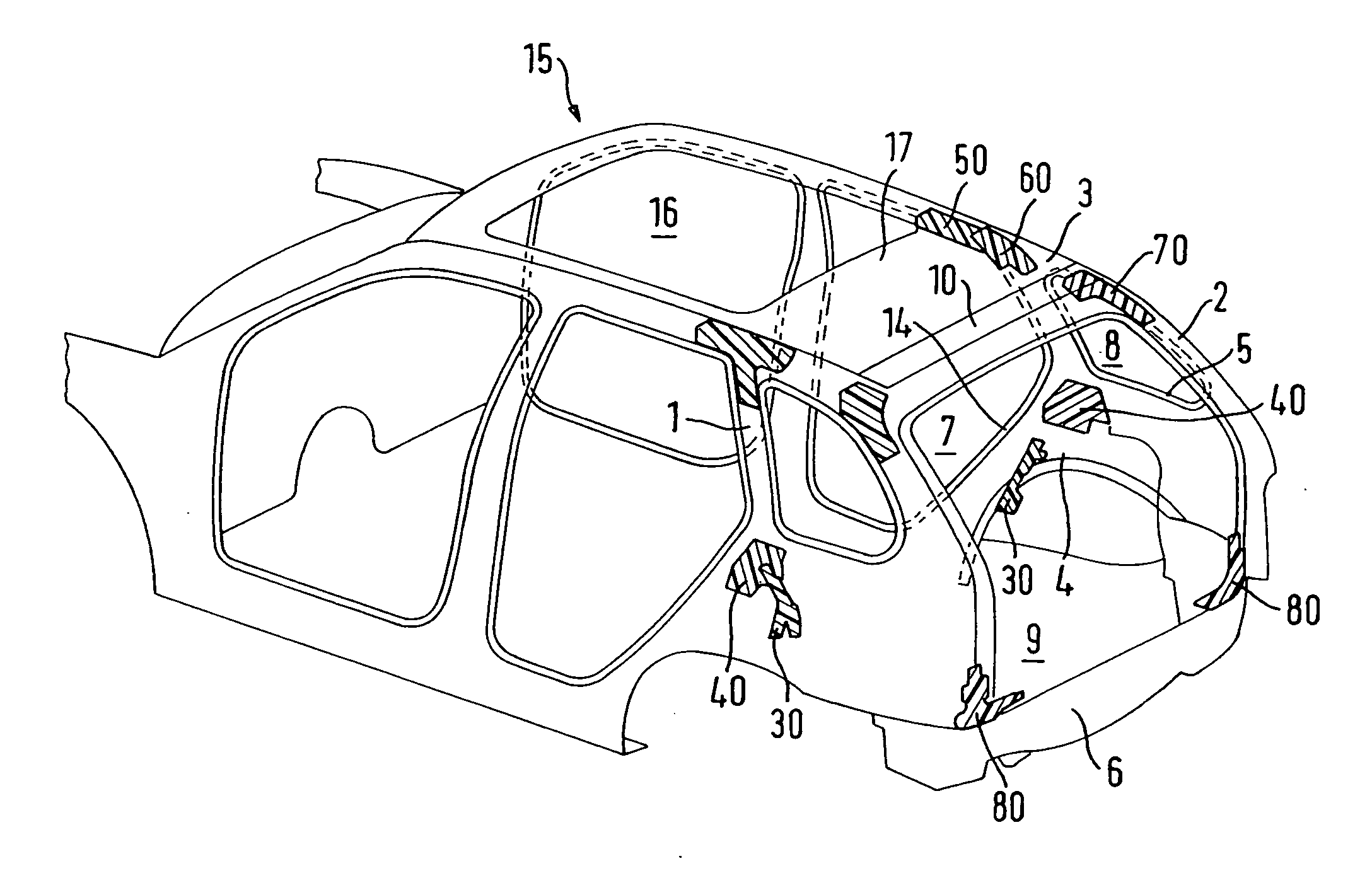 Motor vehicle having a roof