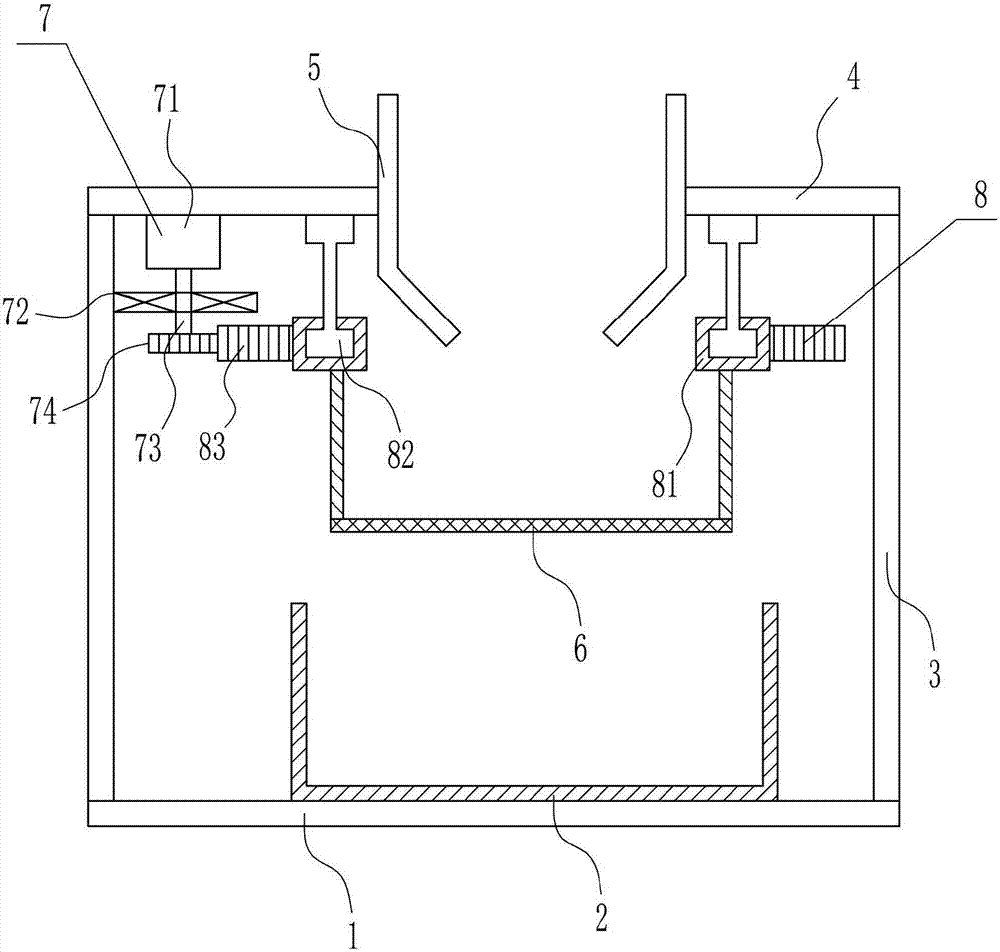 Concrete raw material efficient screening device for bridge guardrail construction