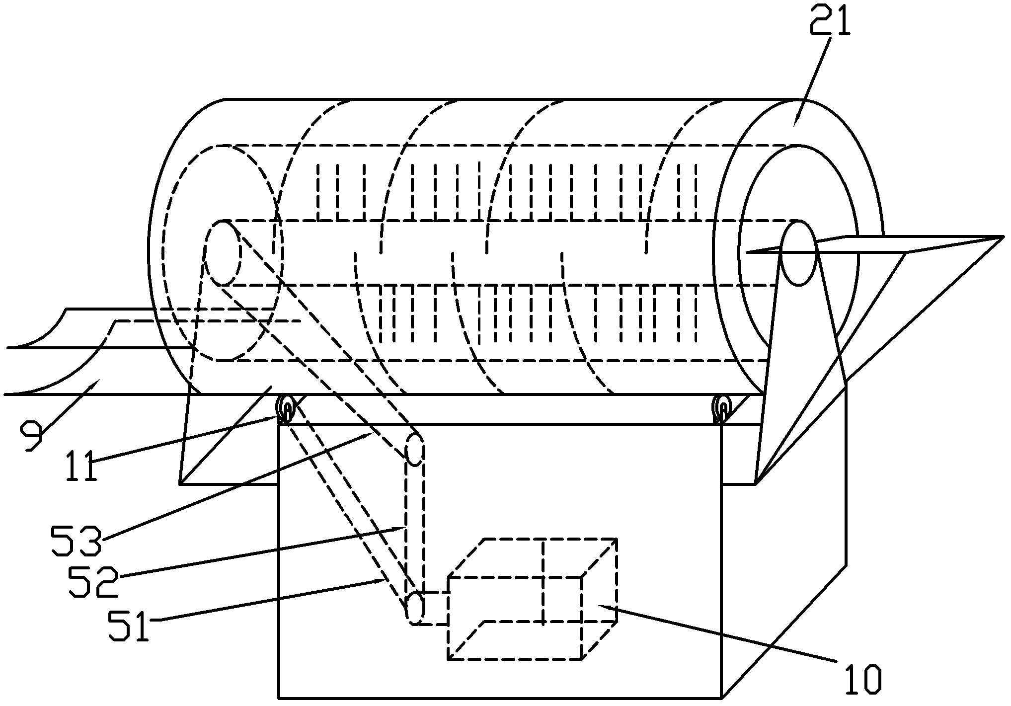 Spiral machine for dedusting root of red-rooted salvia