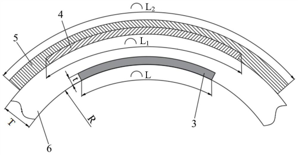 Local heat treatment method for inner wall of large quenched and tempered steel pressure vessel after repair welding