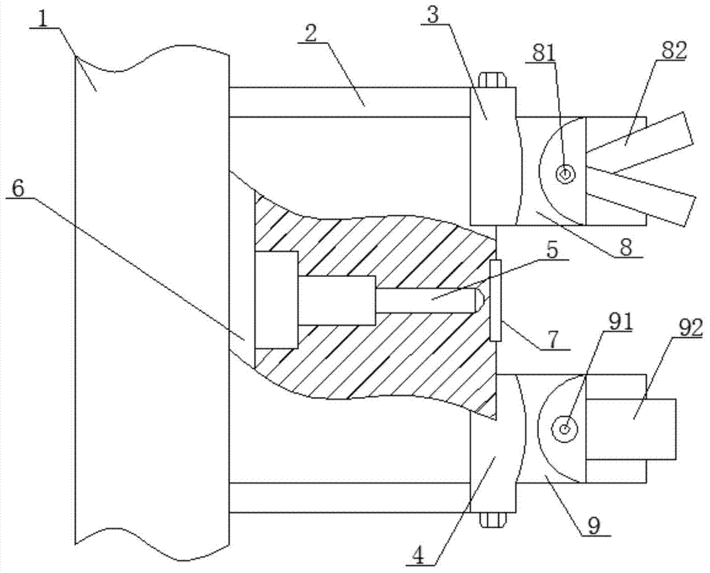 Inner and outer chamfering cutter head of end facing machine