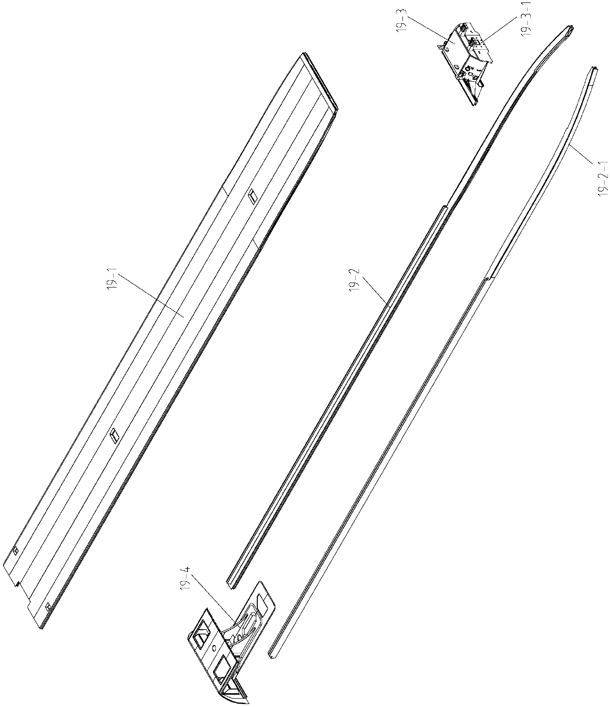 Composite positioning device and positioning method for standardized EMU chassis