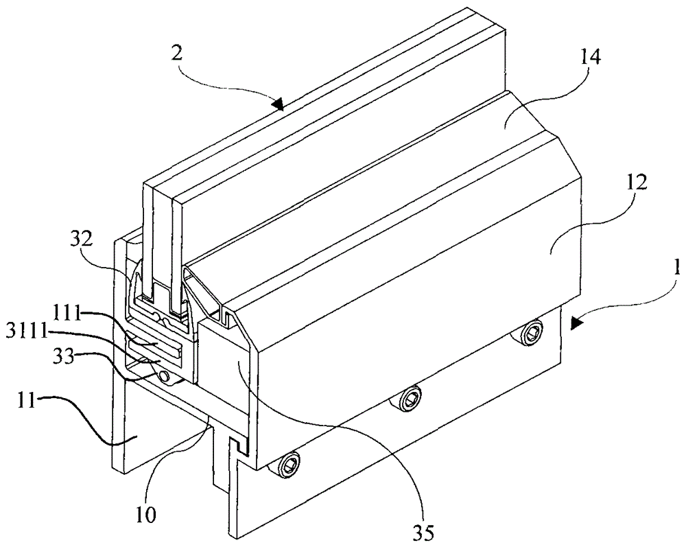 Fastening structure of warship bridge window with explosion-proof buffer function